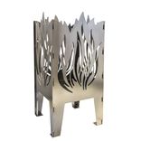Flame Solid Steel Wood Burning Fire Pit 1 small