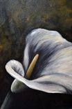 16x16 Original Modern Semi Impressonist Contemporary Calla Lily Painting By Alisha 1 small