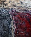 36x24 Original Modern Textured Contemporary Abstract Painting By Alisha "Red Day Dawning" 3 small