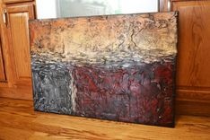 36x24 Original Modern Textured Contemporary Abstract Painting By Alisha "Red Day Dawning" 6 small