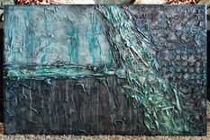 36x24 Original Modern Textured Contemporary Abstract Painting By Alisha "New Continent" 5 small