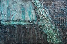 36x24 Original Modern Textured Contemporary Abstract Painting By Alisha "New Continent" 6 small