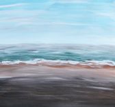 17x17 Original Modern Semi Impressonist Contemporary Abstract Landscape Painting By Alisha 1 small
