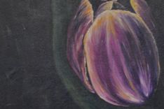 30x25 Original Modern Semi Impressonist Contemporary Abstract Tulip Painting By Alisha 2 small