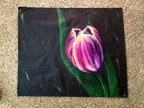 30x25 Original Modern Semi Impressonist Contemporary Abstract Tulip Painting By Alisha 5 small