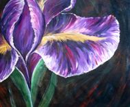 30x25 Original Modern Semi Impressonist Contemporary Abstract Iris Painting By Alisha 1 small