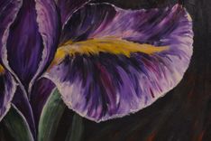 30x25 Original Modern Semi Impressonist Contemporary Abstract Iris Painting By Alisha 2 small