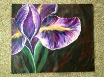 30x25 Original Modern Semi Impressonist Contemporary Abstract Iris Painting By Alisha 6 small