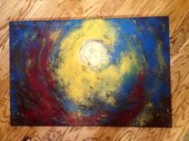 Original Abstract Painting By Alishas Art Gallery Wrap Canvas 30x24 "15th Of Tishri" 1 small