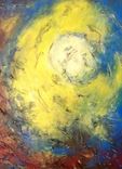 Original Abstract Painting By Alishas Art Gallery Wrap Canvas 30x24 "15th Of Tishri" 2 small