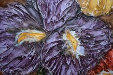 18x24 Original Modern Textured Contemporary Abstract Painting By Alisha "Blooming Iris'" 2 small