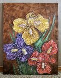 18x24 Original Modern Textured Contemporary Abstract Painting By Alisha "Blooming Iris'" 6 small