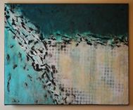 46x28 Original Modern Textured Contemporary Abstract Painting By Alisha 1 small