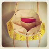 Plant Dyed // Hand Painted // European Linen Tote // Beeswaxed Leather // Rivets 4 small