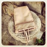 Laced Leather Clutch // Foldover // Hand Stitched // Sculpted 3 small