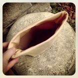 Minimalist Leather Clutch // Foldover // Hand Stitched // Sculpted 4 small
