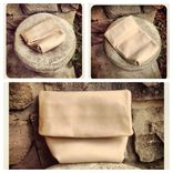 Minimalist Leather Clutch // Foldover // Hand Stitched // Sculpted 5 small