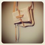 Japanese Maple Leaf Printed Organic Linen With Heavy Metal Zipper And Rivets 3 small