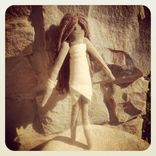 Wedding Rag Doll In A Vintage Lace Adn Organic Muslin Dress 3 small