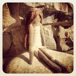 Wedding Rag Doll In A Vintage Lace Adn Organic Muslin Dress 5 small
