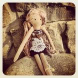Rag Doll With Vintage Dress 1 small