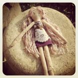 Rag Doll With Vintage Dress 2 small