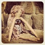 Rag Doll With Vintage Dress 4 small