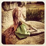 Rag Doll With Vintage Gingham Dress 1 small