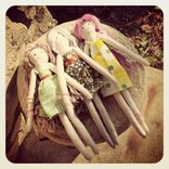 Rag Doll With Vintage Gingham Dress 2 small