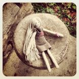 Rag Doll /Organic Cotton Muslin /Plant Dyed /Up-Cycled /Vintage Clothing 3 small
