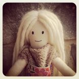 Rag Doll /Organic Cotton Muslin /Plant Dyed /Up-Cycled /Vintage Clothing 4 small