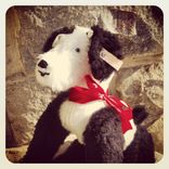 Jointed Dog Terrier Collie /Hand Stitched Details /Recycled Materials 3 small