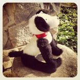 Jointed Dog Terrier Collie /Hand Stitched Details /Recycled Materials 5 small