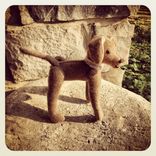 Jointed Dog // Mini // Vintage Style // Hand Stitched Details // Heirloom 2 small