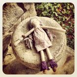 Rag Doll Organic Cotton Muslin /Plant Dyed /Up-Cycled / Vintage Clothing 1 small