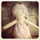 Rag Doll Organic Cotton Muslin /Plant Dyed /Up-Cycled / Vintage Clothing 3 small