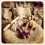 Rag Doll Organic Cotton Muslin /Plant Dyed /Up-Cycled / Vintage Clothing 5 small