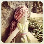 Rag Doll /Organic Cotton Muslin /Plant Dyed /Up-Cycled / Vintage Clothing 3 small