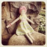 Rag Doll /Organic Cotton Muslin /Plant Dyed /Up-Cycled / Vintage Clothing 5 small