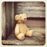 Furry Felt Bear Hand Stitched /Jointed /Embroidered Details /Reworked And Recycled Materials 2 small