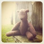 Vintage Style Teddy Bear/ Hand Stitched /Embroidered Details /Reworked And Recycled Materials 2 small