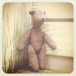 Vintage Style Teddy Bear/ Hand Stitched /Embroidered Details /Reworked And Recycled Materials 4 small