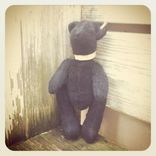 Furry Felt Bear Hand Stitched /Jointed Embroidered Details /Reworked And Recycled Materials 4 small