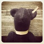 Furry Felt Bear Hand Stitched /Jointed Embroidered Details /Reworked And Recycled Materials 5 small