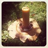 Pure Local Beeswax Pillar /Large And Long Burning /Cleans The Air /Natural Honey Scent 3 small