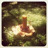 Pure Local Beeswax Pillar /Large And Long Burning /Cleans The Air /Natural Honey Scent 5 small