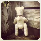Vintage Style Teddy Bear /Hand Stitched /Embroidered Details /Reworked And Recycled Materials 1 small