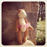 Large Jointed Bear /Fur Made From Recycled Bottles /Vintage Style /Hand Stitched Details 4 small