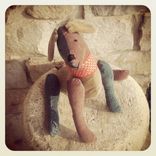 Jointed Dog /Made From Up Cycled Corduroy /Vintage Style /Hand Stitched Details 5 small