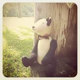 Vintage Style Bear Cream And Black/ Embroidered Details /Reworked And Recycled Materials 4 small